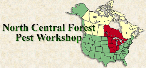 North Central Forest Pest Workshop with USA & Canada image map