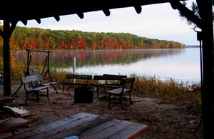 Overlooking Douglas Lake at the UMBS