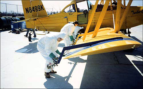 Installing calibrated spray nozzle assembly on aircraft