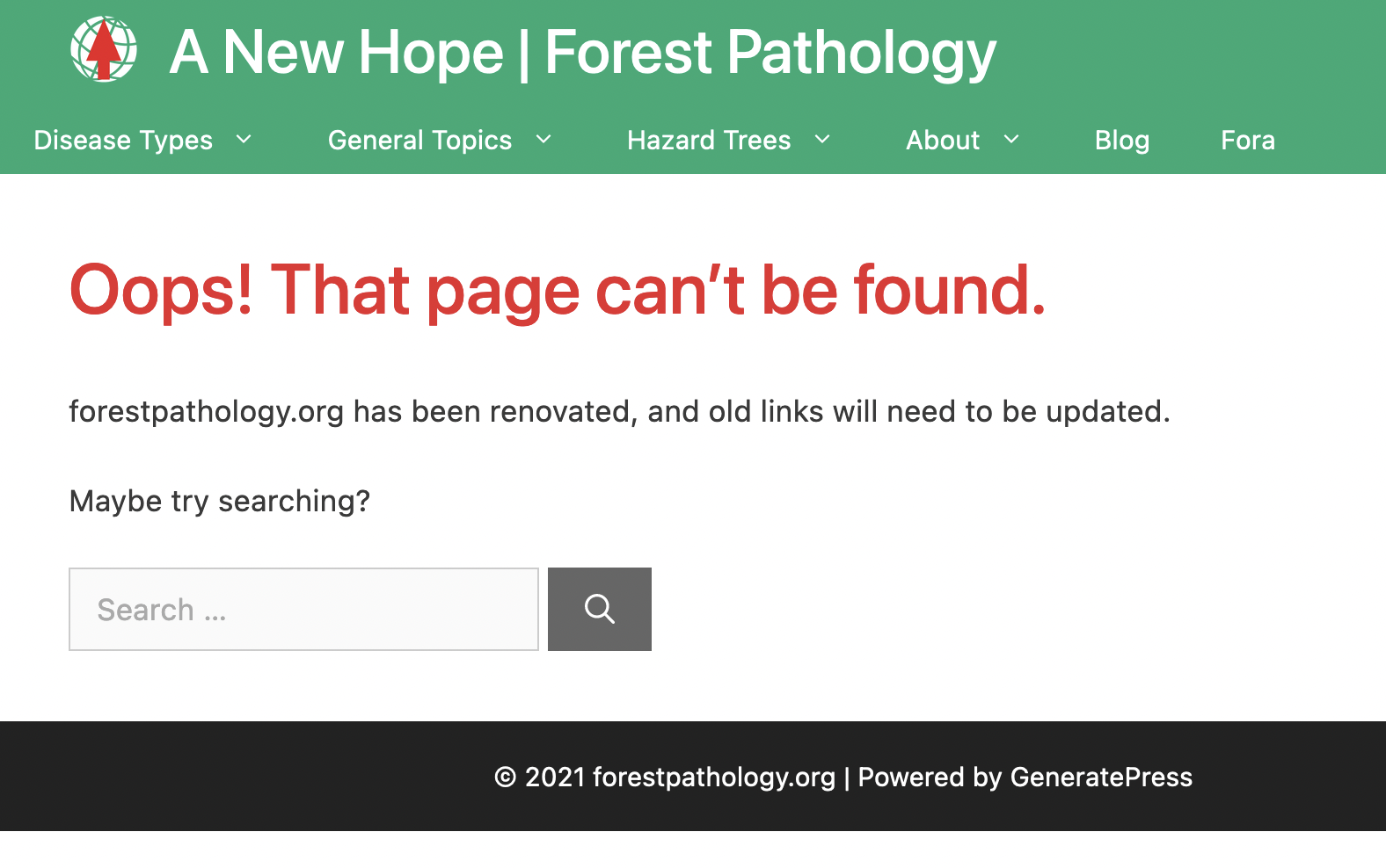 404 page from my computer